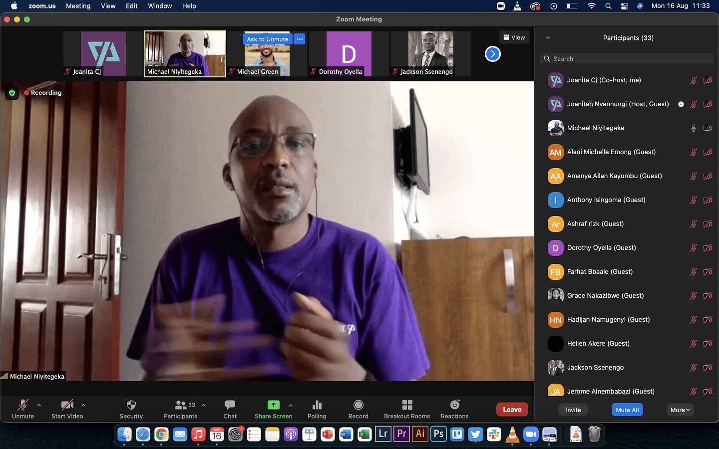 Michael Niyitegeka - The Program Director sharing at the Graduation Ceremony